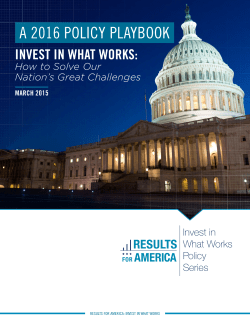 a 2016 policy playbook