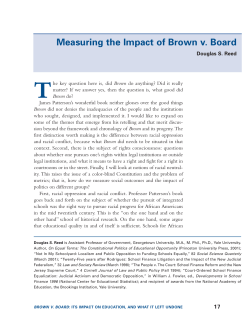 Measuring the Impact of Brown v. Board