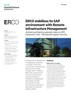 ERCO stabilises its SAP environment with Remote Infrastructure