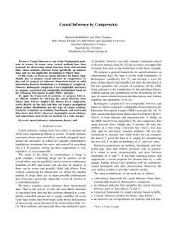 Causal Inference by Compression