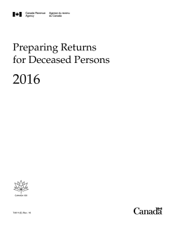 Preparing Returns for Deceased Persons