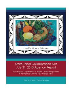 State-Tribal Collaboration Act Agency Report 2015