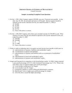 Sample Exam - Samuel Curtis Johnson Graduate School of