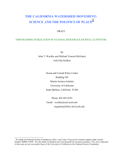 the california watershed movement