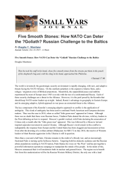 Five Smooth Stones: How NATO Can Deter the ?Goliath? Russian