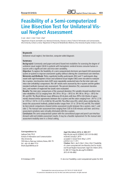 Feasibility of a Semi-computerized Line Bisection Test