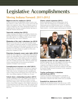 Indiana General Assembly successes