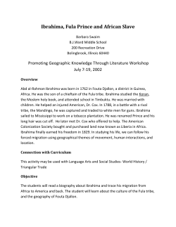 Ibrahima, Fula Prince and African Slave