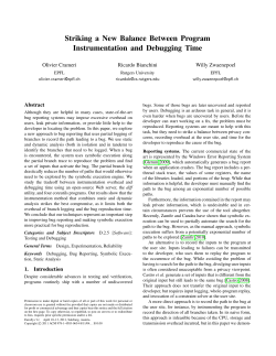 Striking a New Balance Between Program