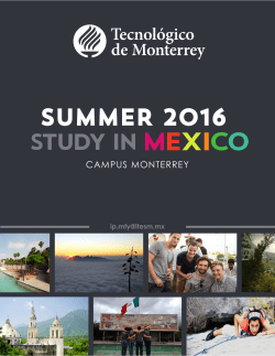 summer 2016 - Tecnol&oacute;gico de Monterrey