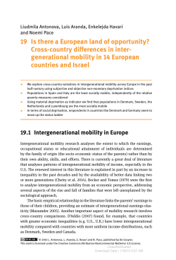 19 Is there a European land of opportunity? Cross