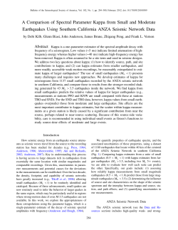 A Comparison of Spectral Parameter Kappa from Small and