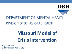 Missouri Model of Crisis Intervention