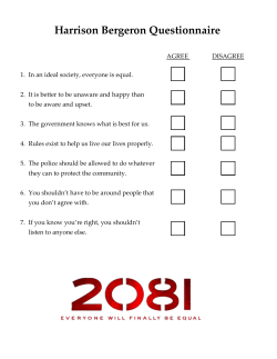 Harrison Bergeron Questionnaire