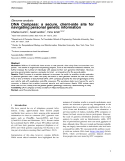 DNA Compass: a secure, client-side site for navigating