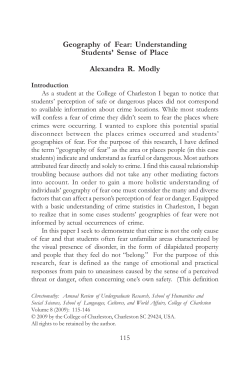 Geography of Fear: Understanding Students` Sense