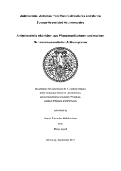 Antimicrobial Activities from Plant Cell Cultures