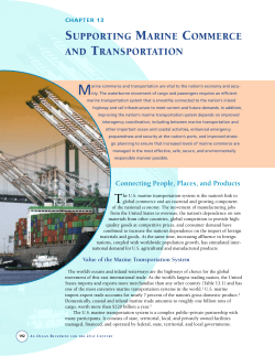 CHAPTER 13 - SUPPORTING MARINE COMMERCE AND