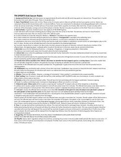 6 v 6 Soccer Rules