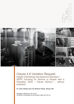 Clause 4.6 Variation Request