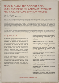 Beyond Swabs and Solvent Gels - The American Alliance of Museums
