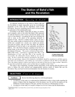 T The S an Station nd His n of Ba s Reve ah&aacute;`u