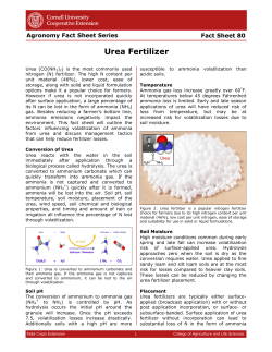 Urea Fertilizer - Nutrient Management Spear Program