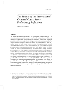 The Statute of the International Criminal Court