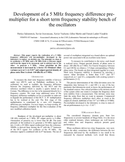 Development of a 5 MHz frequency difference pre