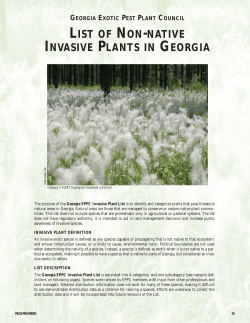 list of non-native invasive plants in georgia - SE-EPPC