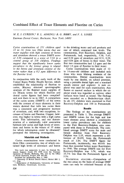 Combined Effect of Trace Elements and Fluorine on Caries
