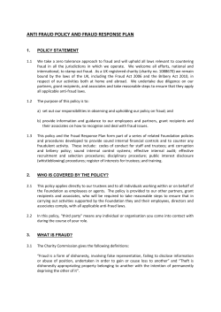 anti fraud policy and fraud response plan