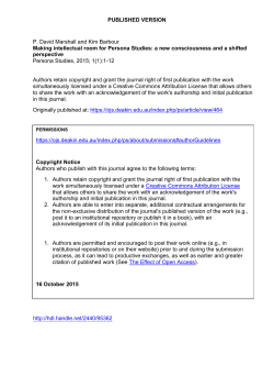 PUBLISHED VERSION P. David Marshall and Kim Barbour Making