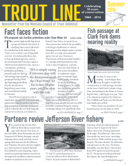 Fact faces fiction Partners revive Jefferson River fishery by Staff