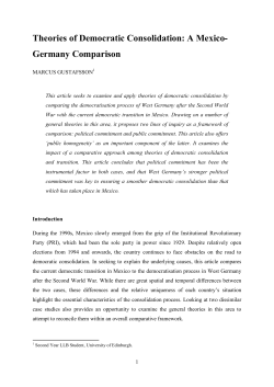 Theories of Democratic Consolidation: A Mexico