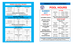 Spring 2017 Pool Brochure