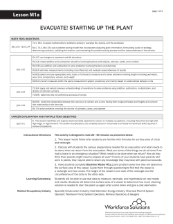 EvacuaTE! STaRTIng up ThE pLanT