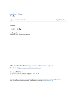 Past Griefs - Works - Swarthmore College