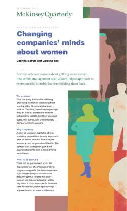 Changing companies` minds about women