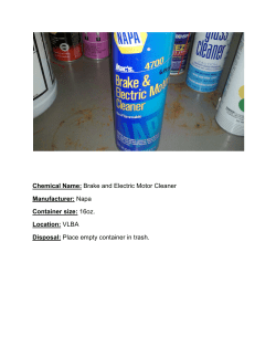 Napa Brake and Electric Motor Cleaner