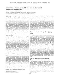 Interaction between normal faults and fractures