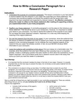 How to Write a Conclusion Paragraph for a Research Paper