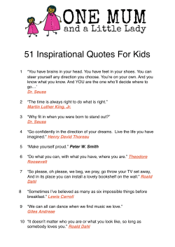 51 Inspirational Quotes For Kids