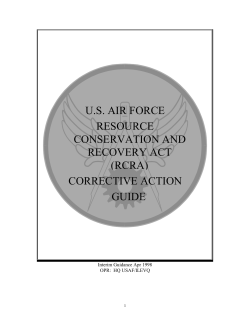US Air Force Resource Conservation and Recovery Act (RCRA