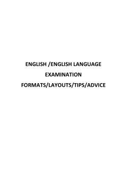english /english language examination formats/layouts/tips/advice