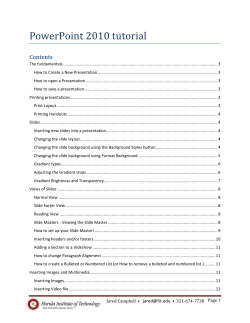 PowerPoint 2010 tutorial
