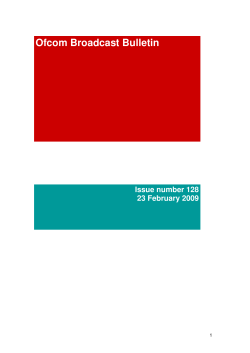 Broadcast Bulletin Issue number 128 - 23|02|09 PDF, 264.1