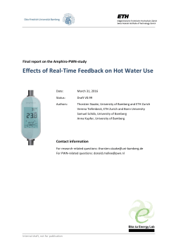 Effects of Real-Time Feedback on Hot Water Use