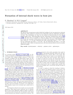 Formation of internal shock waves in bent jets