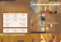 Performance Specifications for Buildable Internal Partition Walls